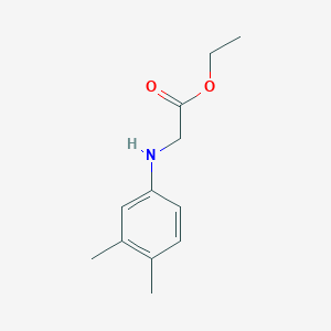 molecular formula C12H17NO2 B3050110 Glycine, N-(3,4-dimethylphenyl)-, ethyl ester CAS No. 2371-26-8