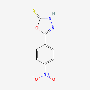 molecular formula C8H5N3O3S B3050122 5-(4-硝基苯基)-[1,3,4]恶二唑-2-硫醇 CAS No. 23766-30-5