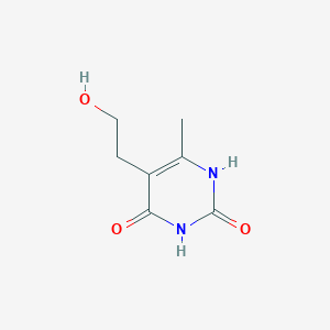 molecular formula C7H10N2O3 B3050146 5-(2-Hydroxyethyl)-6-methylpyrimidine-2,4(1h,3h)-dione CAS No. 23935-66-2
