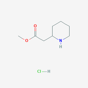 molecular formula C8H16ClNO2 B3050182 Methyl 2-(piperidin-2-yl)acetate hydrochloride CAS No. 24153-01-3