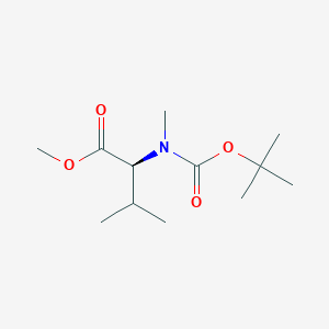 molecular formula C12H23NO4 B3050185 methyl (2S)-3-methyl-2-[methyl-[(2-methylpropan-2-yl)oxycarbonyl]amino]butanoate CAS No. 24164-06-5