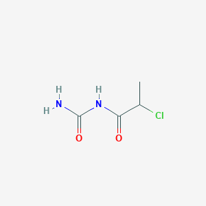 molecular formula C4H7ClN2O2 B3050194 (2-氯丙酰基)-脲 CAS No. 24224-16-6