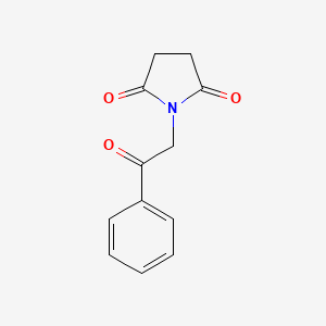 molecular formula C12H11NO3 B3050201 1-(2-Oxo-2-phenylethyl)pyrrolidine-2,5-dione CAS No. 24246-87-5