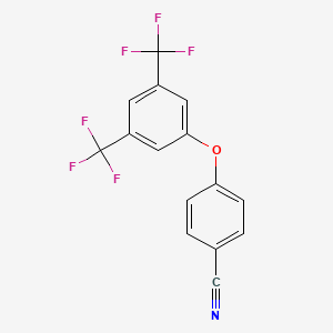 molecular formula C15H7F6NO B3050209 4-[3,5-Bis(trifluoromethyl)phenoxy]benzonitrile CAS No. 243128-43-0
