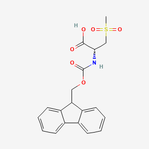 molecular formula C19H19NO6S B3050230 N-{[(9H-Fluoren-9-yl)methoxy]carbonyl}-3-(methanesulfonyl)-L-alanine CAS No. 244132-29-4