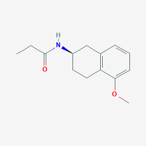 molecular formula C14H19NO2 B3050233 N-[(2R)-1,2,3,4-Tetrahydro-5-methoxy-2-naphthalenyl]propanamide CAS No. 244239-68-7