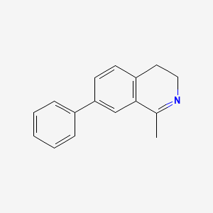 molecular formula C16H15N B3050243 Isoquinoline, 3,4-dihydro-1-methyl-7-phenyl- CAS No. 24464-44-6