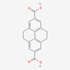 molecular formula C18H14O4 B3050244 2,7-Pyrenedicarboxylic acid, 4,5,9,10-tetrahydro- CAS No. 244789-60-4