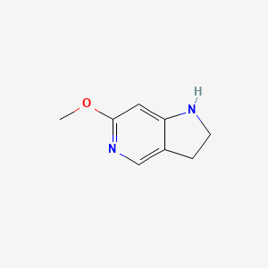 molecular formula C8H10N2O B3050256 6-甲氧基-2,3-二氢-1H-吡咯并[3,2-c]吡啶 CAS No. 24603-30-3