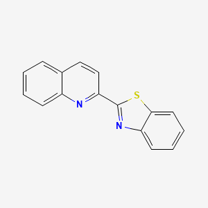 molecular formula C16H10N2S B3050257 2-Benzothiazol-2-yl-quinoline CAS No. 24613-99-8