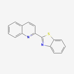 molecular formula C16H10N2S B3050257 2-苯并噻唑-2-基喹啉 CAS No. 24613-99-8