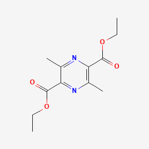 molecular formula C12H16N2O4 B3050269 3,6-二甲基吡嗪-2,5-二甲酸二乙酯 CAS No. 24691-47-2