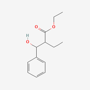 molecular formula C13H18O3 B3050273 Ethyl 2-[hydroxy(phenyl)methyl]butanoate CAS No. 24744-97-6