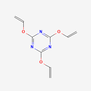 molecular formula C9H9N3O3 B3050277 1,3,5-Triazine, 2,4,6-tris(ethenyloxy)- CAS No. 24763-74-4