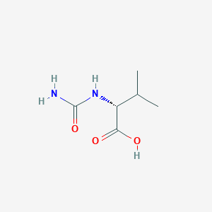 molecular formula C6H12N2O3 B3050286 N-Carbamyl-D-valine CAS No. 24809-91-4