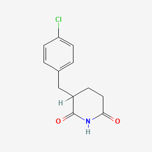 molecular formula C12H12ClNO2 B3050297 3-[(4-Chlorophenyl)methyl]piperidine-2,6-dione CAS No. 24866-79-3