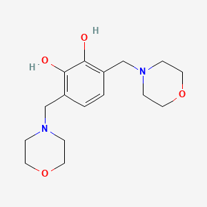 molecular formula C16H24N2O4 B3050326 3,6-Bis(morpholinomethyl)pyrocatechol CAS No. 25163-62-6