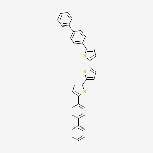 molecular formula C36H24S3 B3050391 2,2':5',2''-Terthiophene, 5,5''-bis([1,1'-biphenyl]-4-yl)- CAS No. 256342-43-5