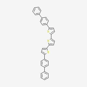 molecular formula C36H24S3 B3050391 2,5-bis[5-(4-phenylphenyl)thiophen-2-yl]thiophene CAS No. 256342-43-5