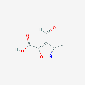 molecular formula C6H5NO4 B3050397 4-甲酰基-3-甲基异恶唑-5-羧酸 CAS No. 256473-81-1