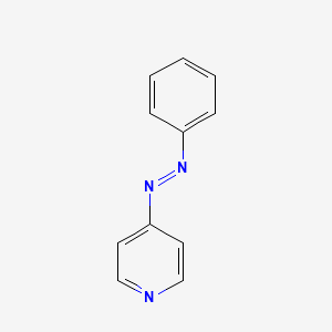 molecular formula C11H9N3 B3050405 吡啶，4-(苯偶氮)- CAS No. 2569-58-6