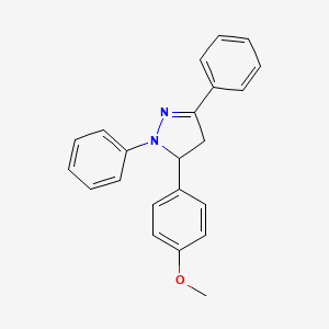 molecular formula C22H20N2O B3050414 5-(4-Methoxyphenyl)-1,3-diphenyl-4,5-dihydro-1H-pyrazole CAS No. 2574-33-6