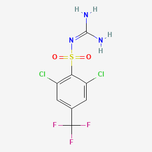 molecular formula C8H6Cl2F3N3O2S B3050454 2-[2,6-二氯-4-(三氟甲基)苯基]磺酰基胍 CAS No. 260788-63-4