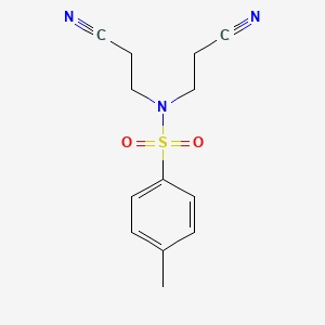 molecular formula C13H15N3O2S B3050469 N1,N1-di(2-cyanoethyl)-4-methylbenzene-1-sulfonamide CAS No. 2619-16-1