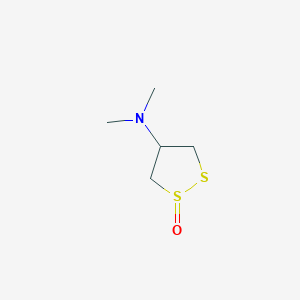 molecular formula C5H11NOS2 B3050491 1,2-Dithiolan-4-amine, N,N-dimethyl-, 1-oxide CAS No. 26366-77-8