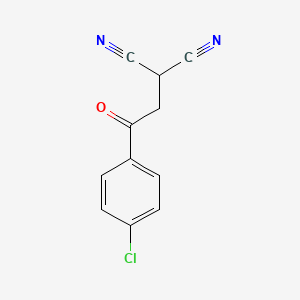 molecular formula C11H7ClN2O B3050500 2-[2-(4-Chlorophenyl)-2-oxoethyl]malononitrile CAS No. 26454-81-9