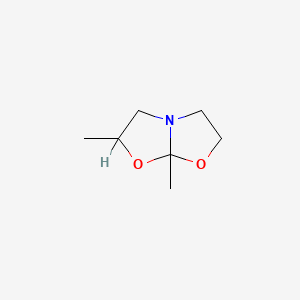 molecular formula C7H13NO2 B3050514 Tetrahydro-2,7a-dimethyl-7aH-oxazolo(2,3-b)oxazole CAS No. 26562-68-5