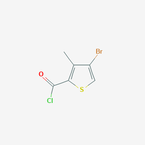 molecular formula C6H4BrClOS B3050517 4-溴-3-甲硫代噻吩-2-甲酰氯 CAS No. 265652-36-6