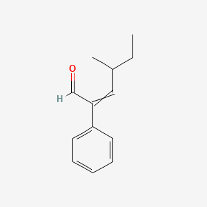 molecular formula C13H16O B3050526 4-甲基-2-苯基己-2-烯醛 CAS No. 26643-92-5