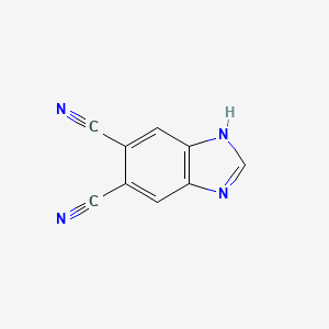 molecular formula C9H4N4 B3050543 1H-苯并咪唑-5,6-二腈 CAS No. 267642-46-6