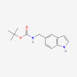 molecular formula C14H18N2O2 B3050546 叔丁基((1H-吲哚-5-基)甲基)氨基甲酸酯 CAS No. 267875-62-7