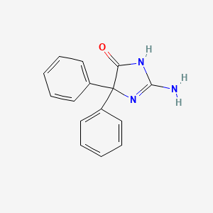molecular formula C15H13N3O B3050562 4-Imidazolidinone, 2-imino-5,5-diphenyl- CAS No. 26975-70-2