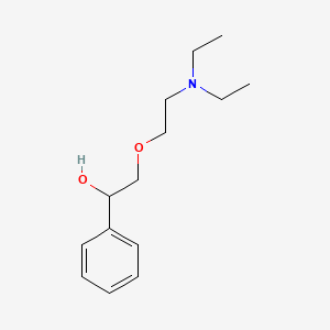molecular formula C14H23NO2 B3050570 α-((2-(二乙氨基)乙氧基)甲基)苄醇 CAS No. 27078-43-9