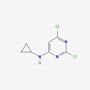 molecular formula C7H7Cl2N3 B3050573 2,6-dichloro-N-cyclopropylpyrimidin-4-amine CAS No. 270929-28-7