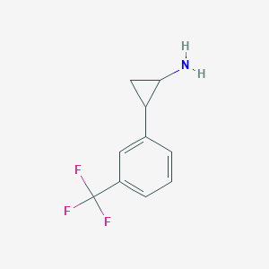 molecular formula C10H10F3N B3050576 2-[3-(三氟甲基)苯基]环丙-1-胺 CAS No. 2711-57-1