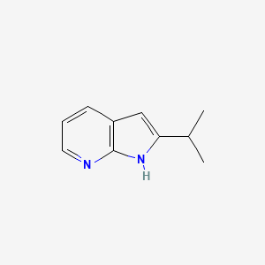 molecular formula C10H12N2 B3050597 1H-Pyrrolo[2,3-b]pyridine, 2-(1-methylethyl)- CAS No. 27257-18-7