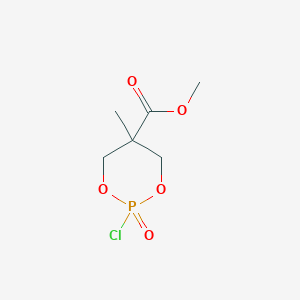 molecular formula C6H10ClO5P B3050605 Methyl 2-chloro-5-methyl-1,3,2-dioxaphosphinane-5-carboxylate 2-oxide CAS No. 27315-40-8