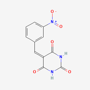 molecular formula C11H7N3O5 B3050624 5-(3-Nitrobenzylidene)hexahydropyrimidine-2,4,6-trione CAS No. 27402-32-0