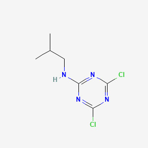 molecular formula C7H10Cl2N4 B3050627 4,6-Dichloro-N-(2-methylpropyl)-1,3,5-triazin-2-amine CAS No. 27409-86-5