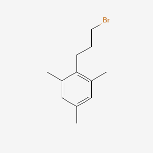 molecular formula C12H17B B3050647 2-(3-Bromopropyl)-1,3,5-trimethylbenzene CAS No. 27644-98-0