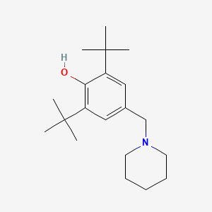 molecular formula C20H33NO B3050665 Phenol, 2,6-bis(1,1-dimethylethyl)-4-(1-piperidinylmethyl)- CAS No. 2773-49-1