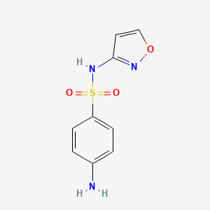 molecular formula C9H9N3O3S B3050668 苯磺酰胺，4-氨基-N-3-异恶唑基-(9CI) CAS No. 2776-47-8
