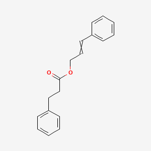 molecular formula C18H18O2 B3050706 Benzenepropanoic acid, 3-phenyl-2-propenyl ester CAS No. 28048-98-8