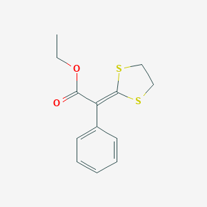molecular formula C13H14O2S2 B305071 Ethyl1,3-dithiolan-2-ylidene(phenyl)acetate 