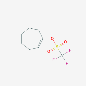 molecular formula C8H11F3O3S B3050711 Cyclohept-1-en-1-yl trifluoromethanesulfonate CAS No. 28075-51-6