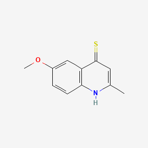 molecular formula C11H11NOS B3050716 4-Quinolinethiol, 6-methoxy-2-methyl- CAS No. 28102-96-7
